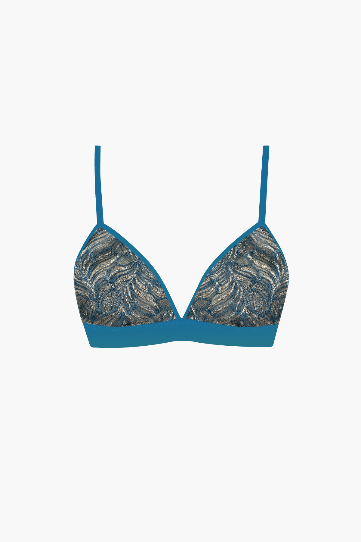 Soutien-gorge Triangle Venise Bleu Paon