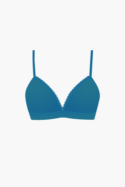 Soutien-gorge Triangle Callie Bleu Paon