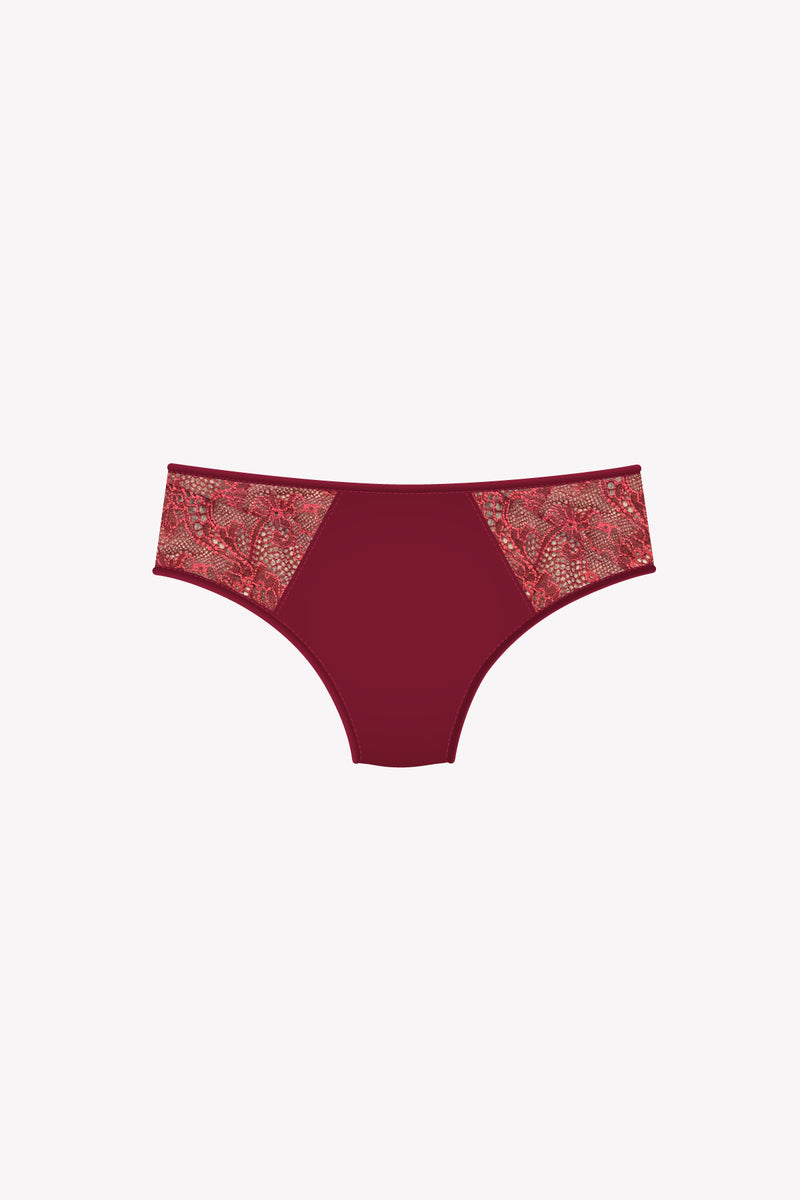 Culotte Absolu Rhéa Fleurs Bordeaux