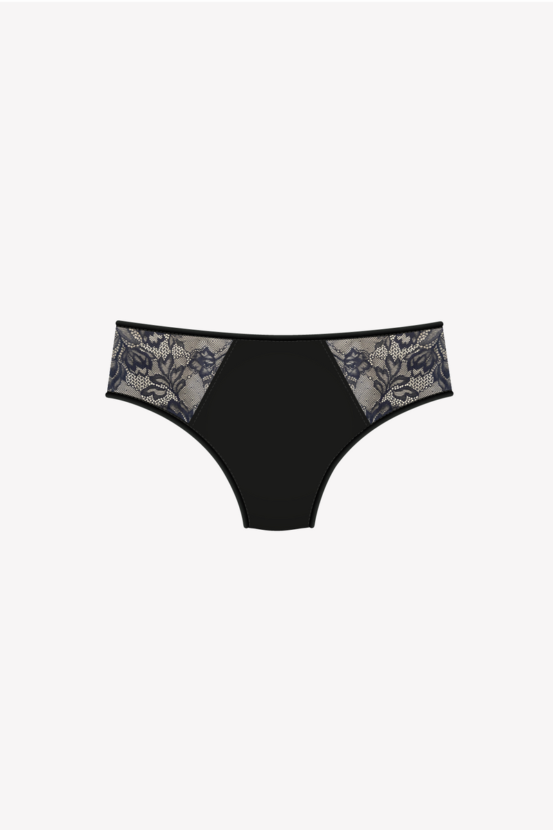 Culotte Absolu Rhéa Fleurs Noire