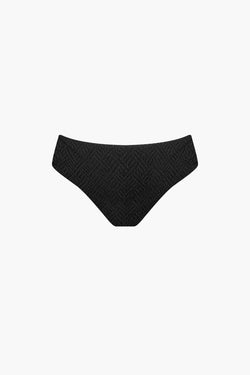 Culotte de Maillot de Bain Nérée Texturée Noir