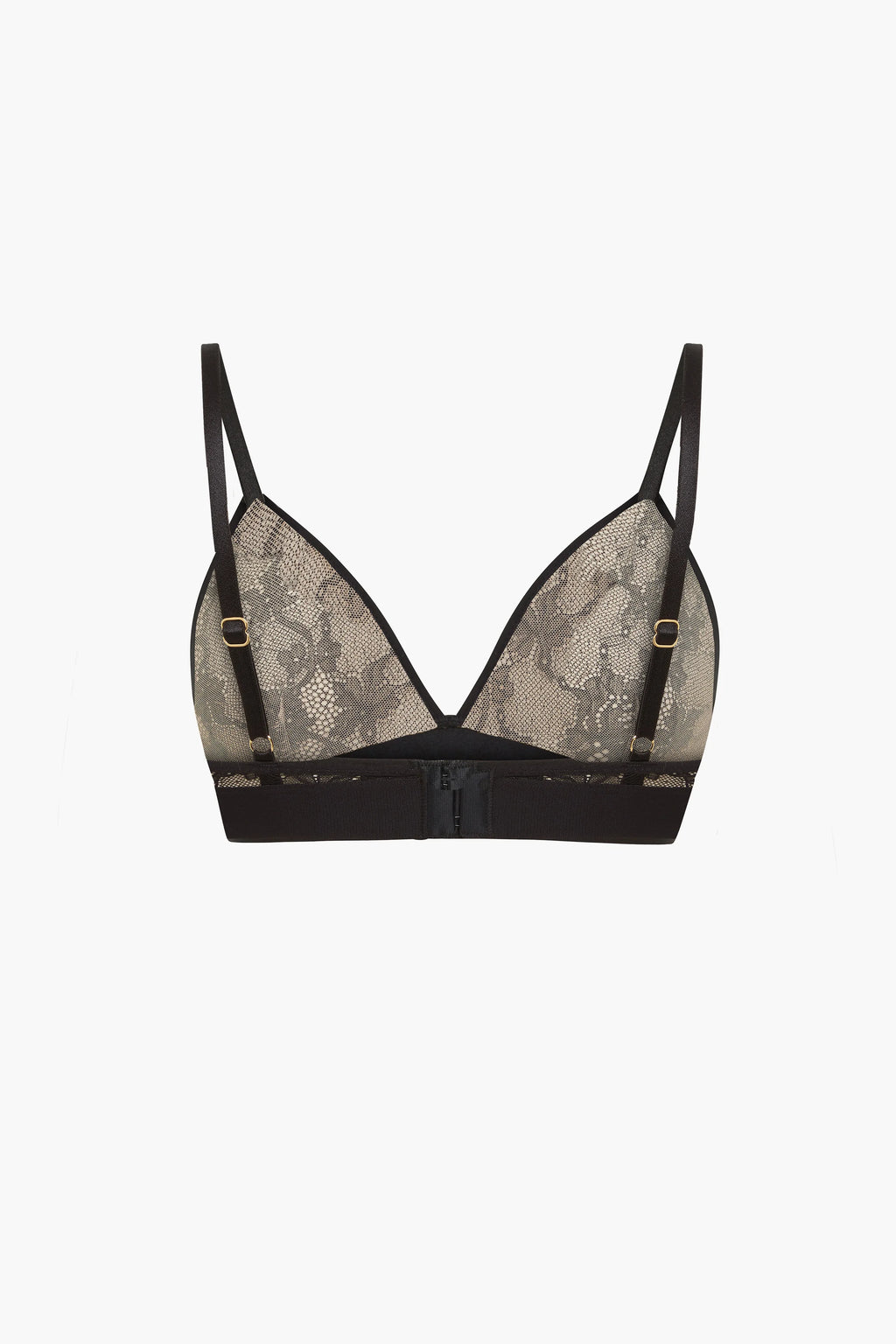 Soutien-gorge Triangle Fleurs Noir