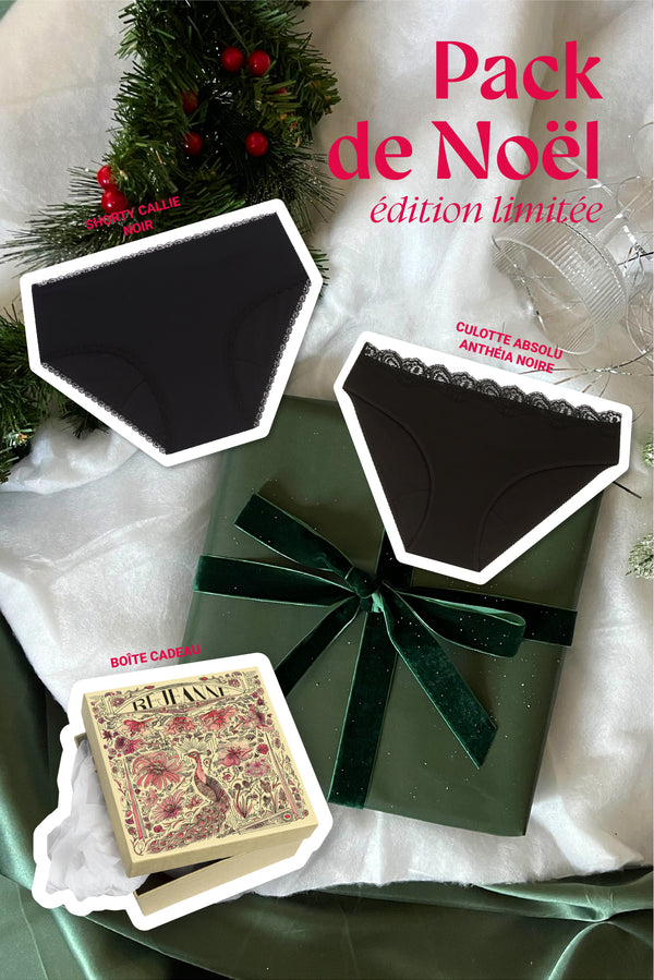 Pack Noël - Shorty Callie Noir & Culotte Absolu Anthéia Noire